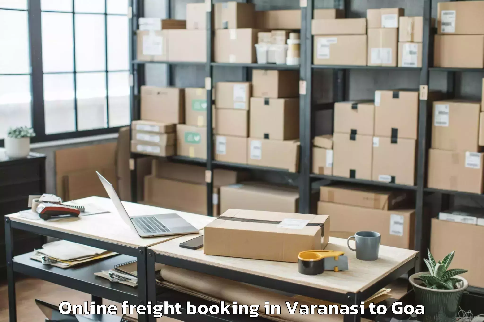 Varanasi to Mopa Online Freight Booking Booking